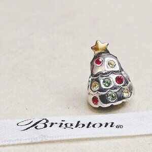 Brighton Christmas Tree Holiday Charm With Multicolor Crystal Accents For Bracel